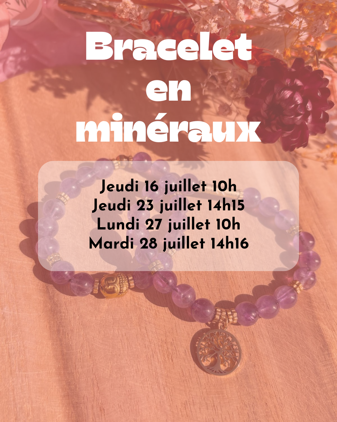 Atelier bracelet en minéraux