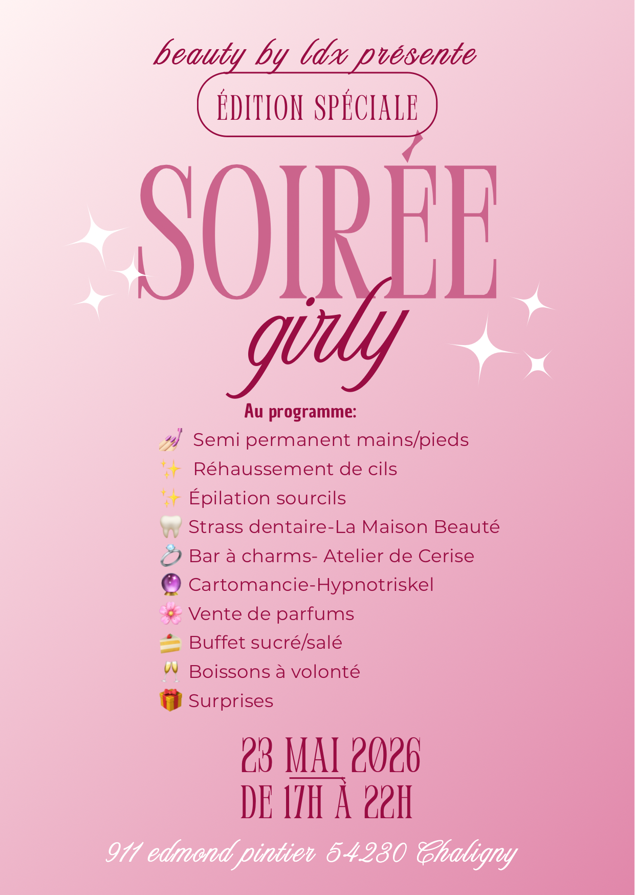 Soirée bar à Charms